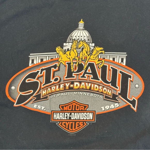 Harley-Davidson Charcoal Tee with Classic Logo - Picture 6 of 7